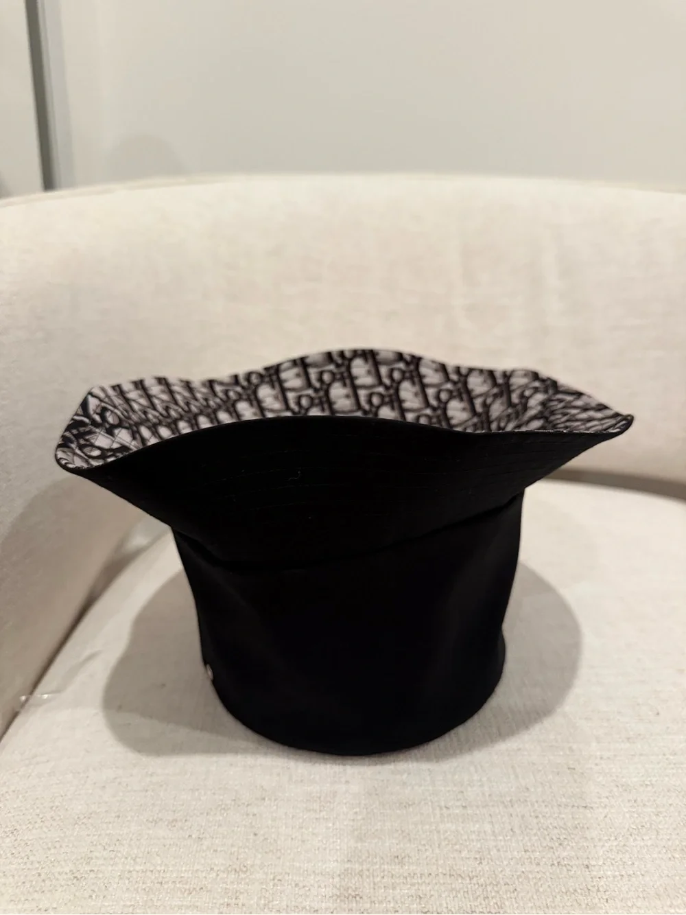 Dior Reversible Teddy-D Oblique Bucket Hat Black